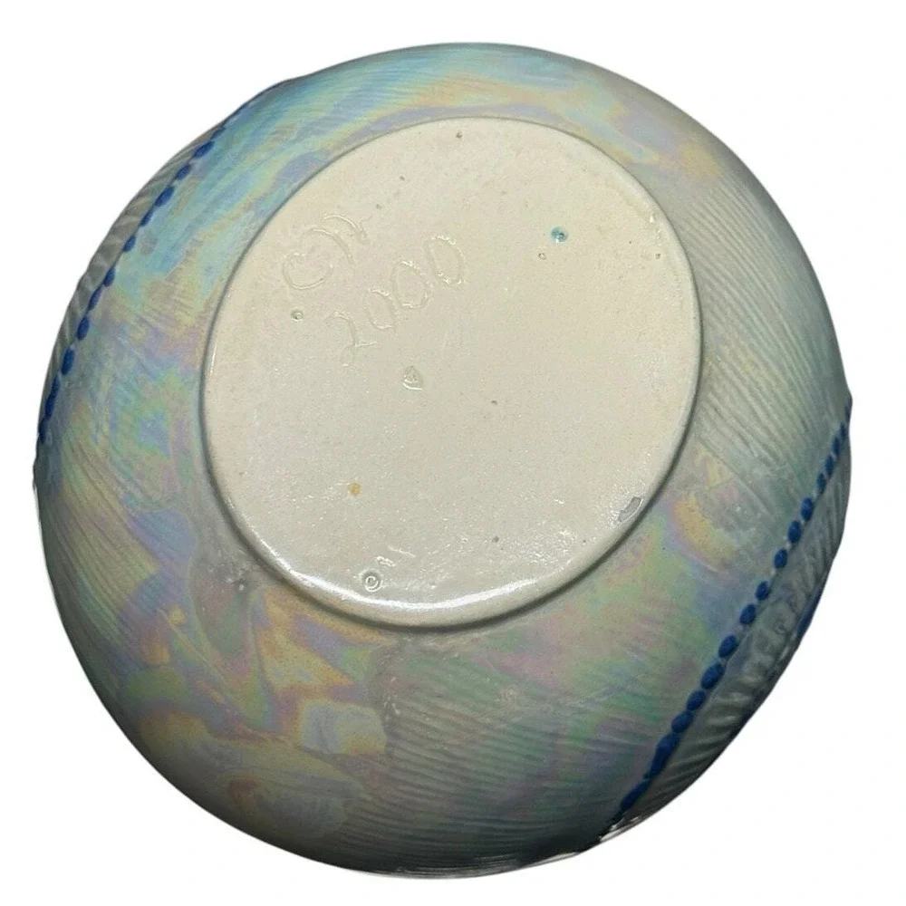 Vintage Iridescent‎ Studio Pottery Vase Handcrafted Art Ceramic 6